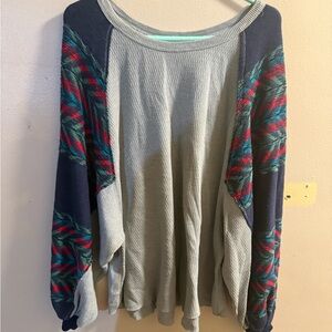 Free People Multicolor Patterned Sweatshirt
